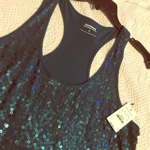 Express Sequins Racerback Tank